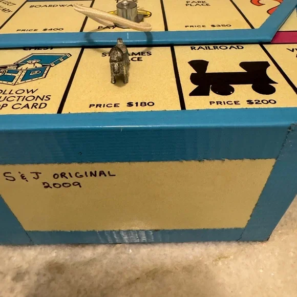 Vintage Monopoly inspired purse. Handmade. - Picture 7 of 7